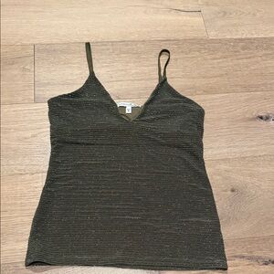 Express Metallic Olive Camisole